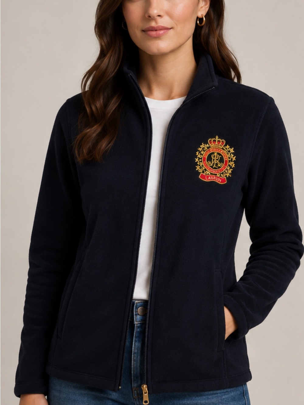 Ralph Lauren Black Crest Full-Zip Utility Jacket